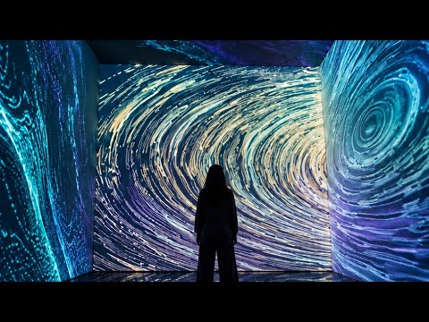 Miradore Immersive Room, with projected light surrounding a visitor